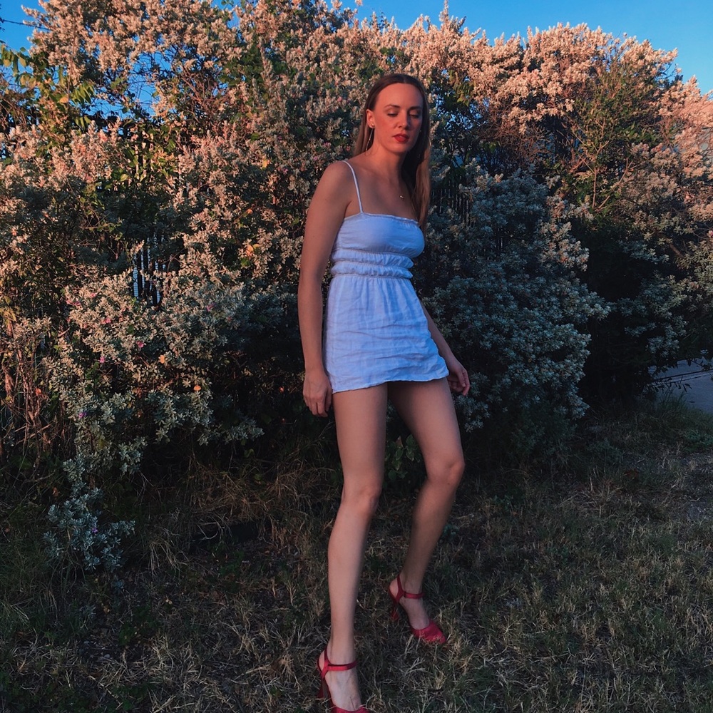 REFORMATION Linen Mini Dress